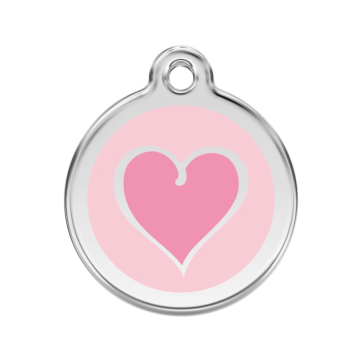 Red Dingo Placa Identificación Esmaltada - Corazón de colores