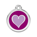 Red Dingo Placa Identificación Esmaltada - Corazón de colores