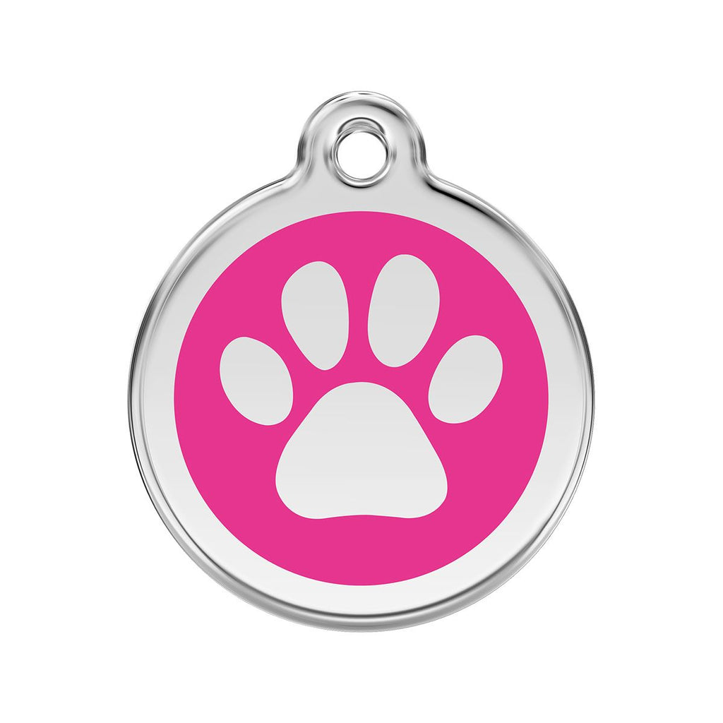 Red Dingo Placa Identificación Esmaltada - Huellas