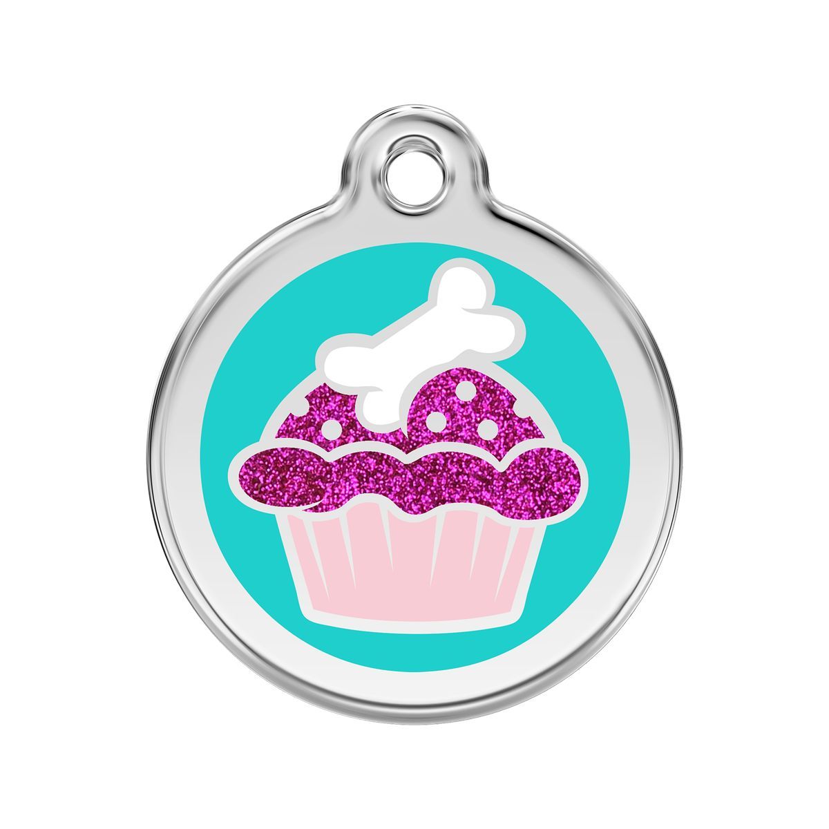Red Dingo Placa Identificación Glitter - Cupcake